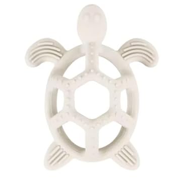 Silicone Baby Teething Toy Soft BPA Free Turtle Shape Chew Toy, Multiple Textured Massage Points for Baby Gums Dishwasher Safe Teethers for Babies (Blue)