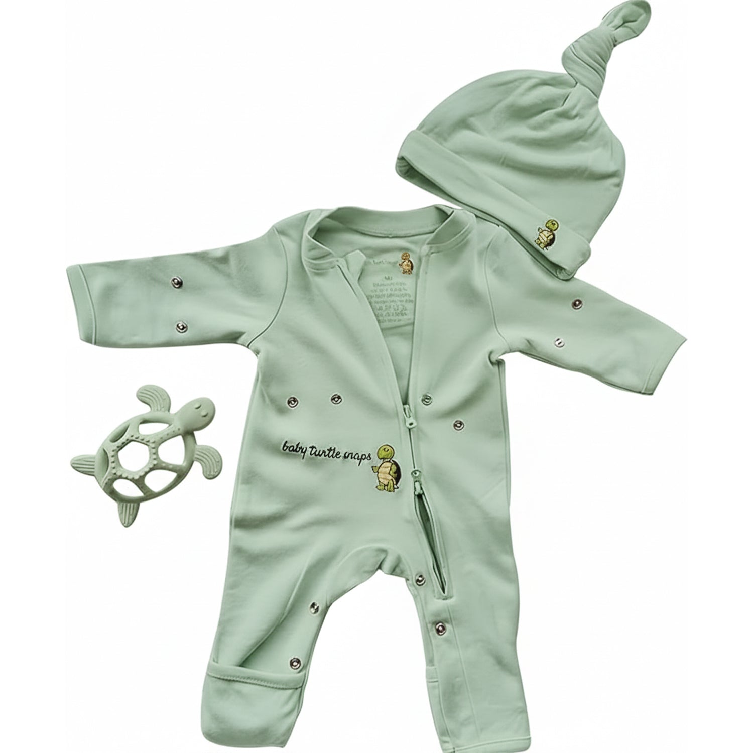 Baby Cotton Onesie – Baby Sleeper Romper with Two-Way Zipper, swaddle system, Fold-Over Cuffs