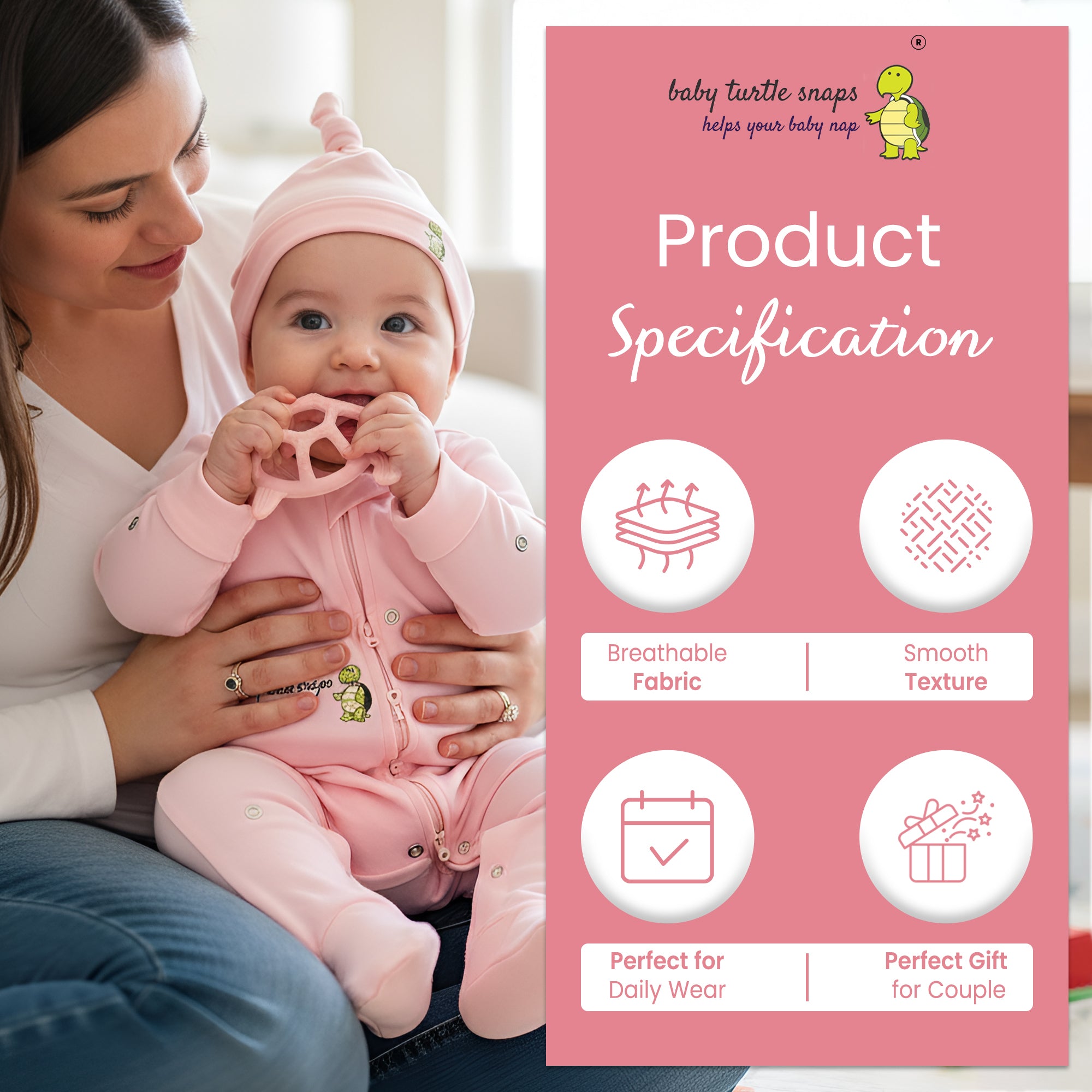 Newborn Knotted Hat Soft Breathable Cotton Beanie with Adjustable Knot for Baby Boys & Girls