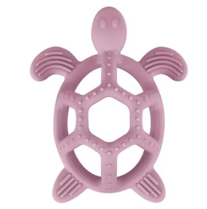 Silicone Baby Teething Toy Soft BPA Free Turtle Shape Chew Toy, Multiple Textured Massage Points for Baby Gums Dishwasher Safe Teethers for Babies (Blue)