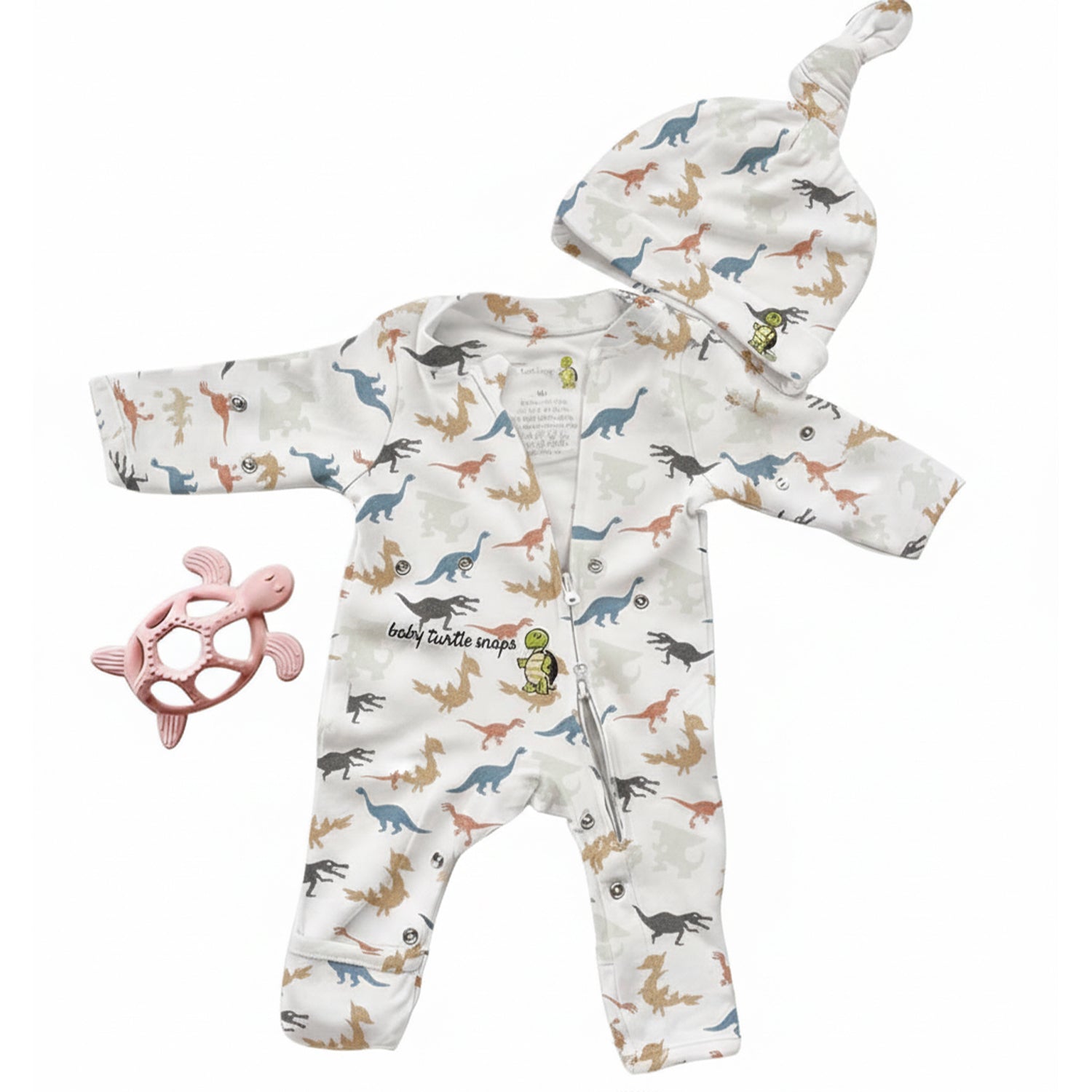 Baby Cotton Onesie – Baby Sleeper Romper with Two-Way Zipper, swaddle system, Fold-Over Cuffs