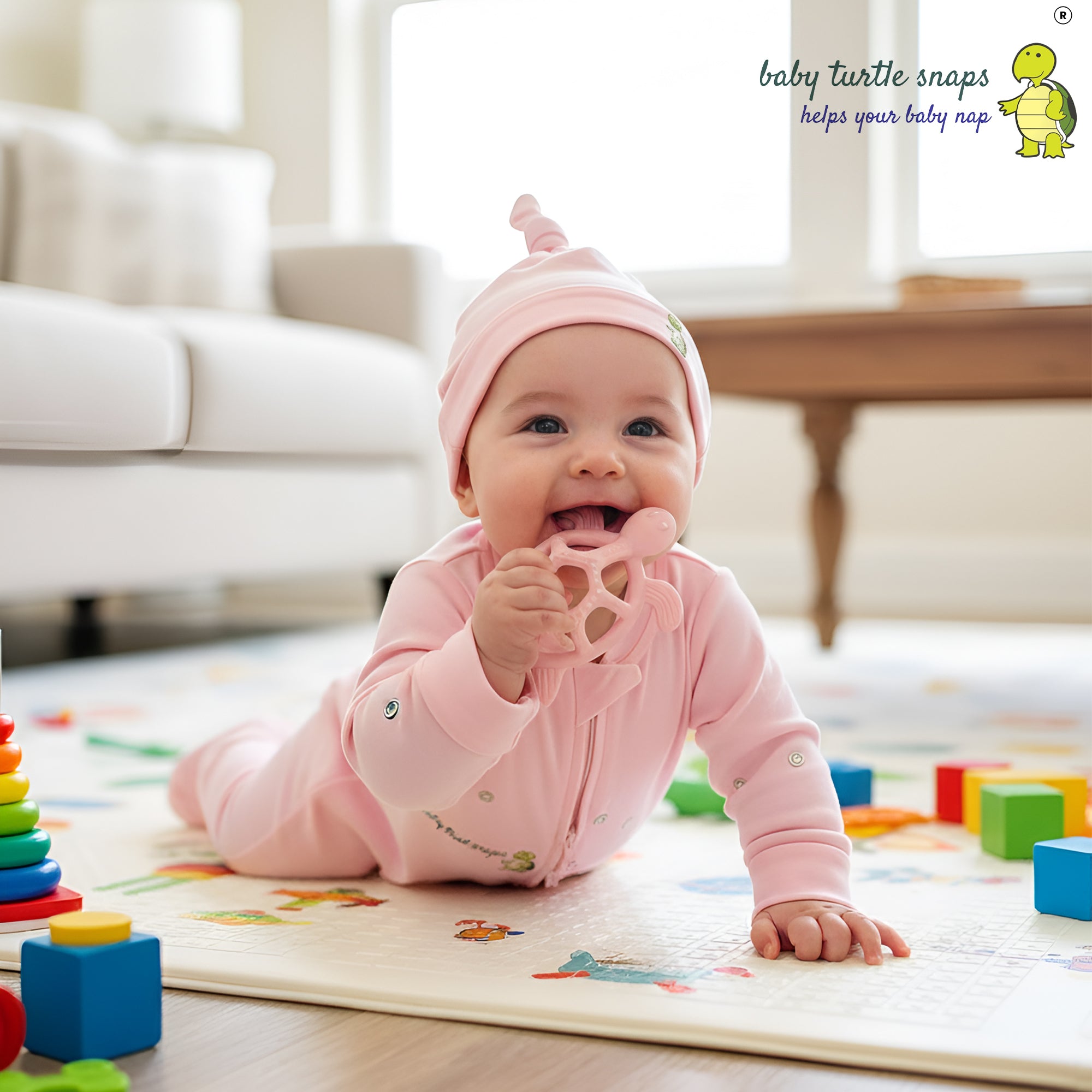 Newborn Knotted Hat Soft Breathable Cotton Beanie with Adjustable Knot for Baby Boys & Girls