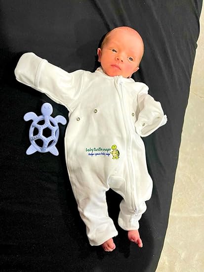 Baby Cotton Onesie – Baby Sleeper Romper with Two-Way Zipper, swaddle system, Fold-Over Cuffs