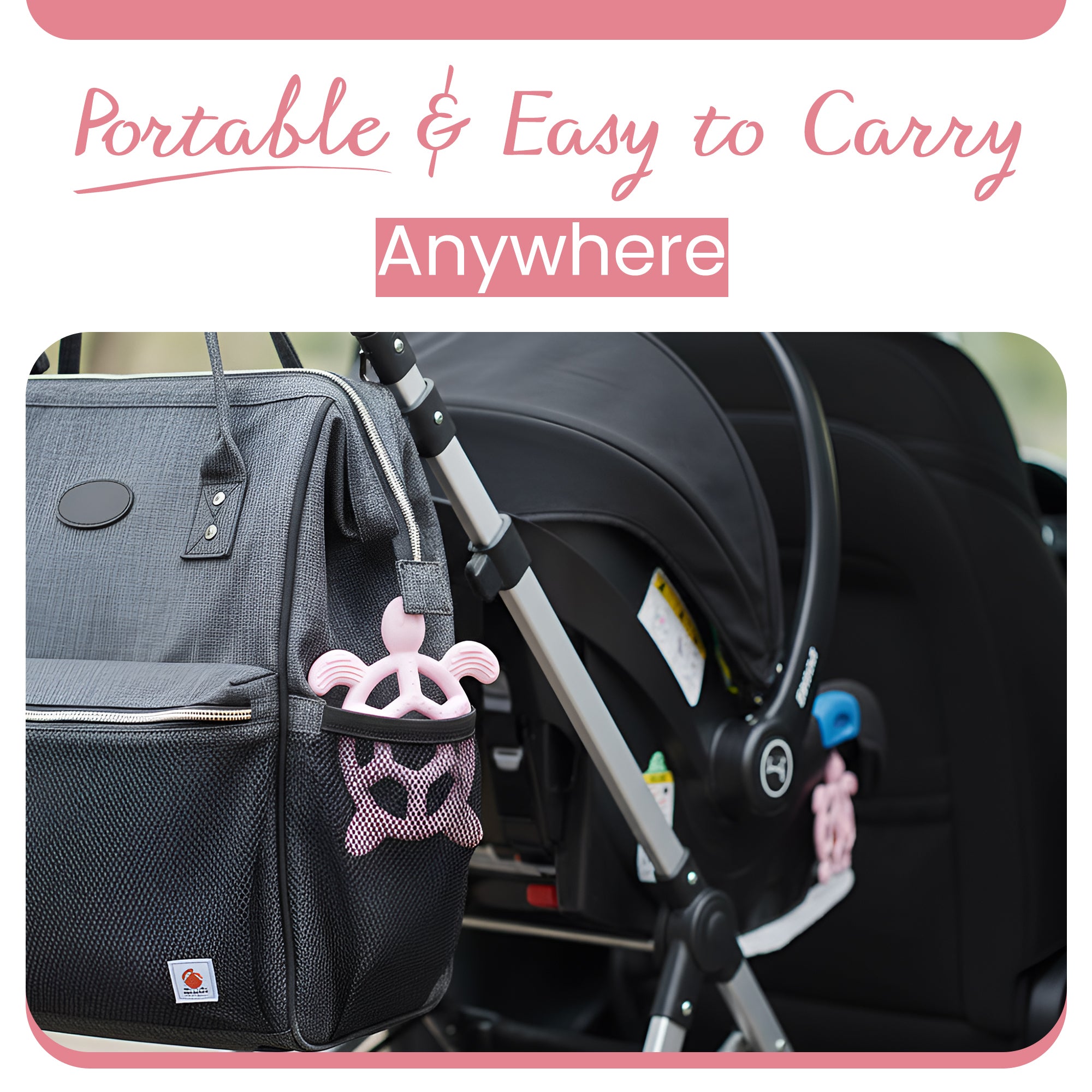 Silicone Baby Teething Toy Soft BPA Free Turtle Shape Chew Toy, Multiple Textured Massage Points for Baby Gums Dishwasher Safe Teethers for Babies (Blue)