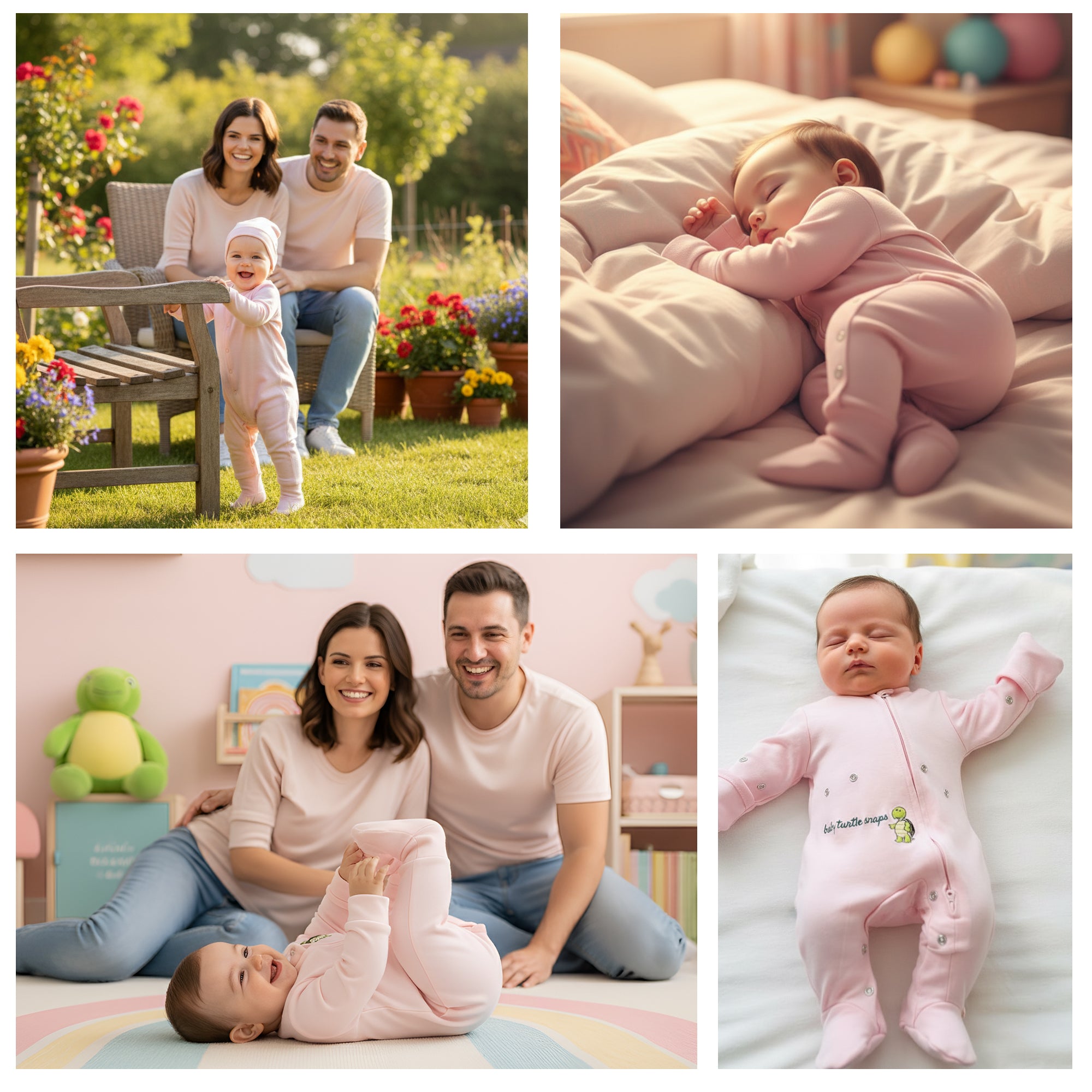 : Two-way zipper detail on soft cotton baby sleeper romper.

💡 Pro Tip: