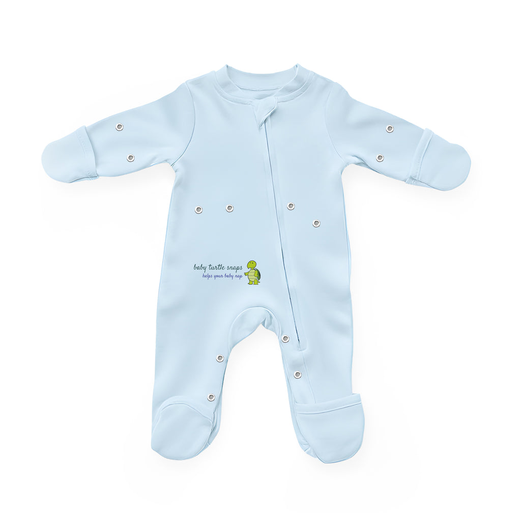 Baby Cotton Onesie – Baby Sleeper Romper with Two-Way Zipper, swaddle system, Fold-Over Cuffs