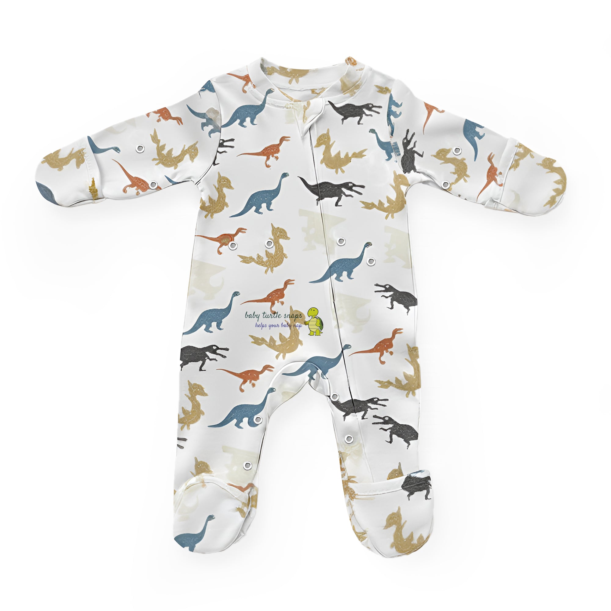 Baby Cotton Onesie Soft Baby Sleeper Romper with Two-Way Zipper, Fold-Over Cuffs, and Swaddle Comfort.