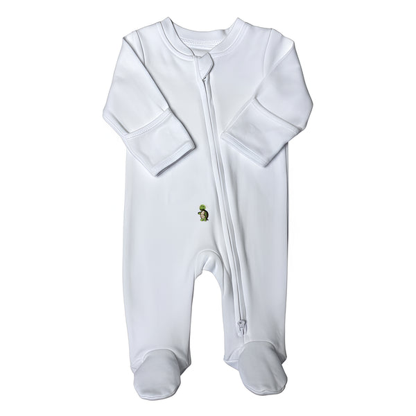 Cotton Baby Romper Soft Fold Over Hands & Feet Sleeper with Adjustable Snap Swaddle Design