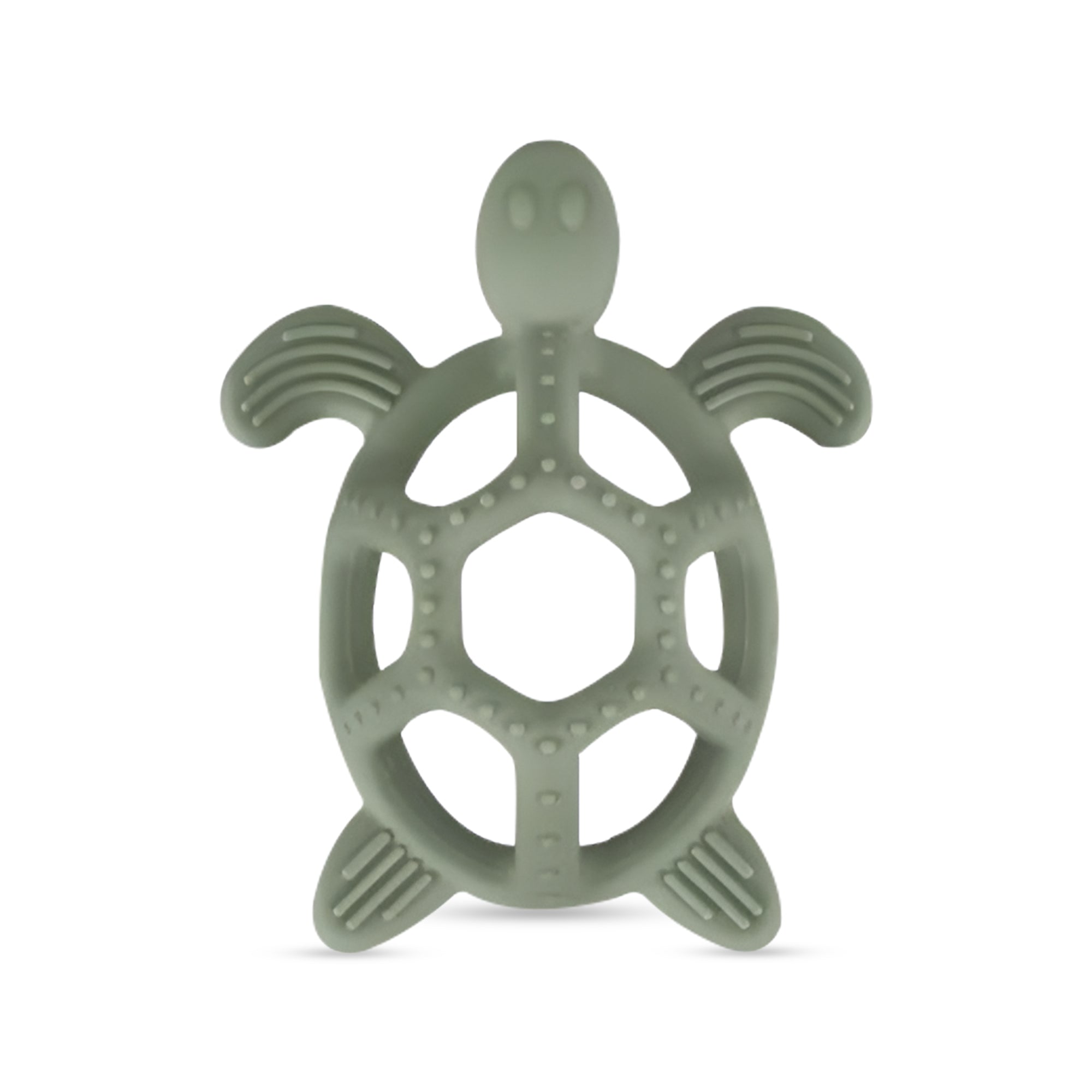 Silicone Baby Teething Toy Soft BPA Free Turtle Shape Chew Toy, Multiple Textured Massage Points for Baby Gums Dishwasher Safe Teethers for Babies (Blue)