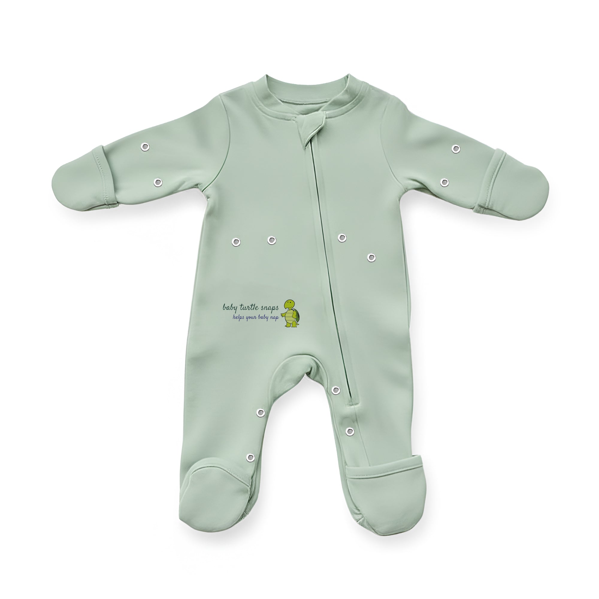 Baby Cotton Onesie – Baby Sleeper Romper with Two-Way Zipper, swaddle system, Fold-Over Cuffs