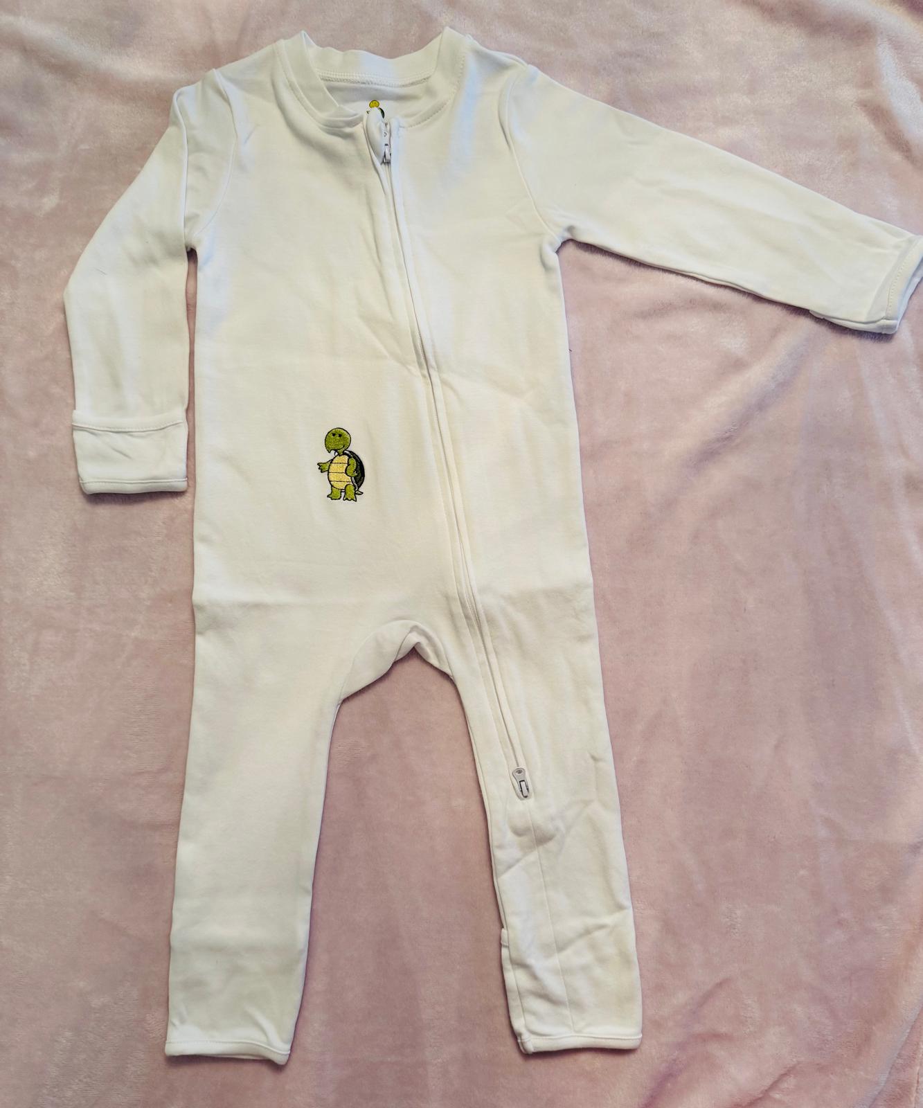 Baby Turtle Sleeper with Fold-Over Hands & Feet – 2-Way Zipper