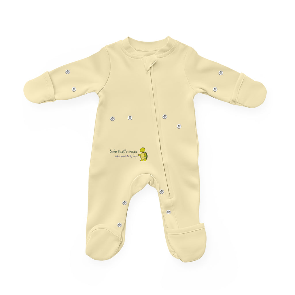 Baby Cotton Onesie – Baby Sleeper Romper with Two-Way Zipper, swaddle system, Fold-Over Cuffs