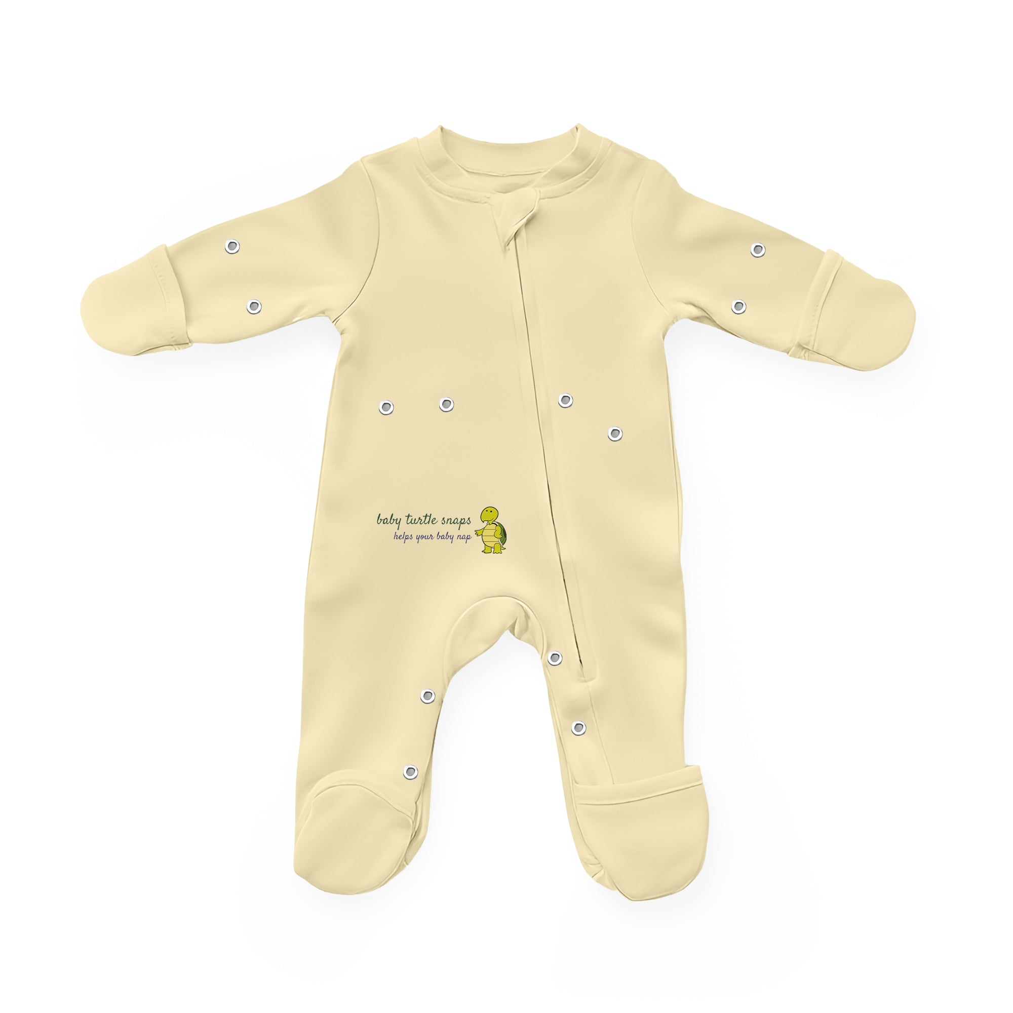 Baby Cotton Onesie – Baby Sleeper Romper with Two-Way Zipper, swaddle system, Fold-Over Cuffs